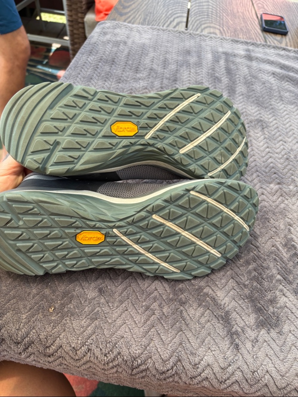 Merrell Men's Gray Athletic Trail Shoes - Picture 8 of 12
